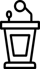 Vintage black and white paper lamp and blue recycling container illustration