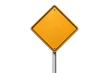 Road sign isolated on transparent background PNG icon isolated with transparent background