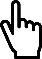 Vector icon of clickable link pointer for web