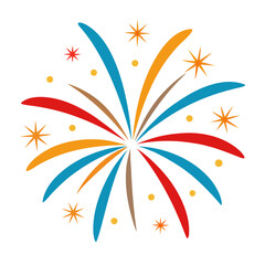 Fireworks  icon perfect for patriotic projects and digital design use.