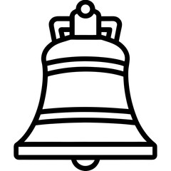 Liberty bell  icon perfect for patriotic projects and digital design use.