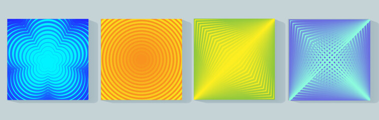 ウェーブ背景セット