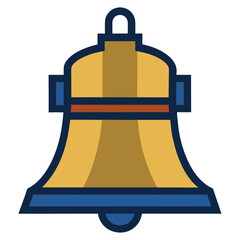 Liberty bell  icon perfect for patriotic projects and digital design use.