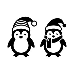 Two penguin vector 