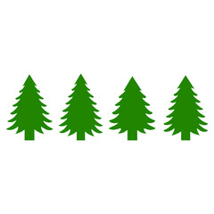 Fototapeta premium set of christmas trees