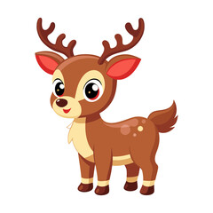 Christmas cute  reindeer 