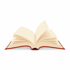 Fototapeta premium Open book with blank pages in a minimalist design 