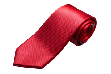 Red tie isolated on transparent background PNG icon isolated with transparent background