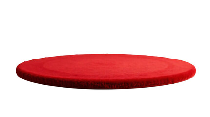 Red round carpet isolated on transparent background
