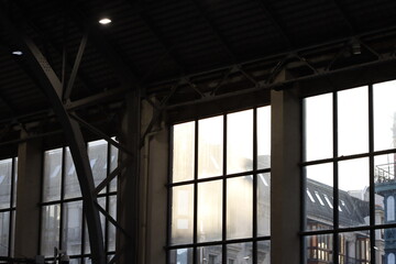 Interior of a train station