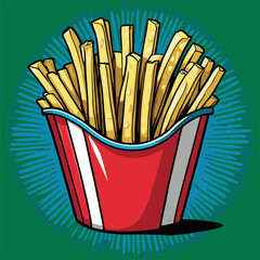 French fries vector illustration