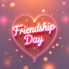 Cinematic Glow Friendship Day Typography Banner