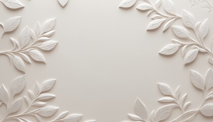 White Floral Embossed Wallpaper Decoration