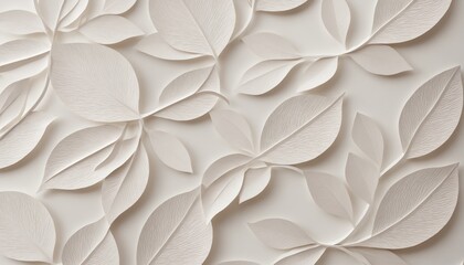 Elegant 3D Botanical Wall Texture Design