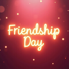 Cinematic Glow Friendship Day Typography Banner