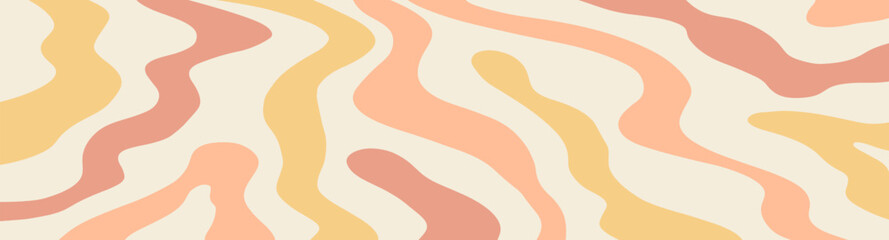 Twisted distorted retro groovy banner background