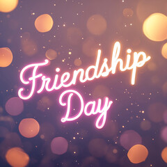 Cinematic Glow Friendship Day Typography Banner
