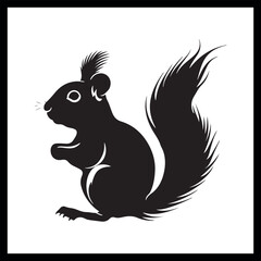 Obraz premium Squirrel silhouette clipart, animal