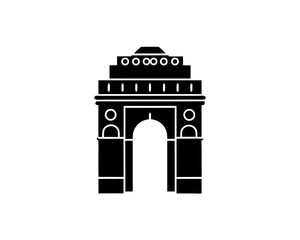 creative details Outline India Gate Icon vector illustration.