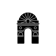 creative details Outline India Gate Icon vector illustration.