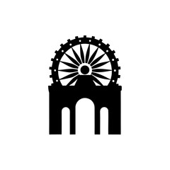 creative details Outline India Gate Icon vector illustration.