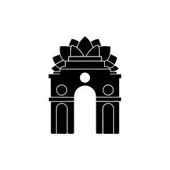 creative details Outline India Gate Icon vector illustration.