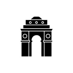 creative details Outline India Gate Icon vector illustration.