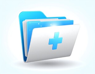 Fototapeta premium 3D medical file folder icon