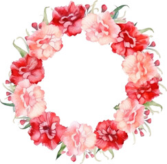 Circle border floral frame