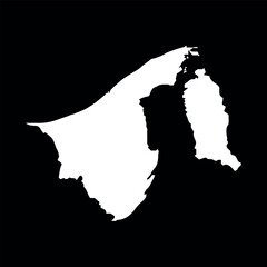 Minimalist Black and White Brunei Outline