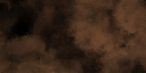 Fototapeta premium brown Black empty space dust cloud explosion. red smoke or fog color isolated on transparent dark cloudscape atmosphere background. Black and brown watercolor grunge texture. 