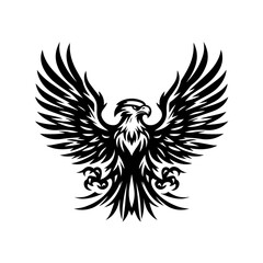 Fototapeta premium A fierce eagle with wings spread wide, symbolizing power and freedom