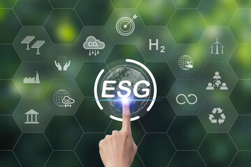 ESG icon for Environment Social and Governance	