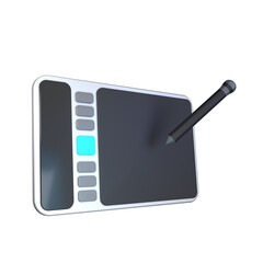Drawing Tablet 3D Illustration