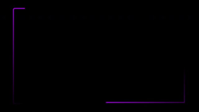 Webcam overlay with purple lines for modern sleek frame in dark video. Ideal for streamers looking for a professional look.