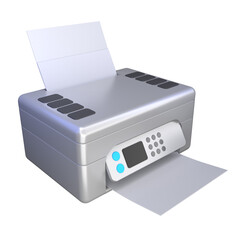 Compact Printer 3D Illustration