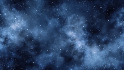 Fototapeta premium Vast Dark Blue Starry Night Space Background