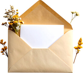 드라이 플라워가 들어간 편지