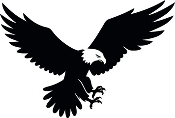 Obraz premium eagle bird isolated on white background powerful raptor and symbol of freedom and strength 