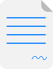 Obraz premium Signed Document or Contract Icon