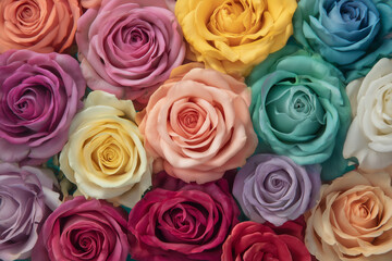 Roses in a vibrant spectrum