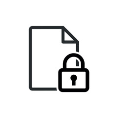 Secured document icon; a locked file representing data protection and privacy.