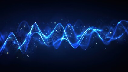 Abstract Blue Wave Pattern Design