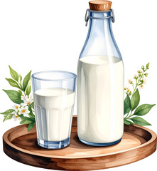 신선한 우유 일러스트