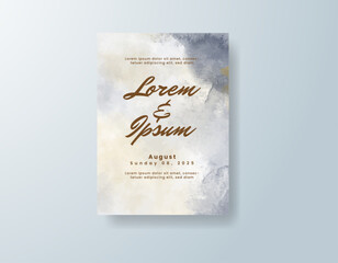 Wedding invitation with abstract watercolor background