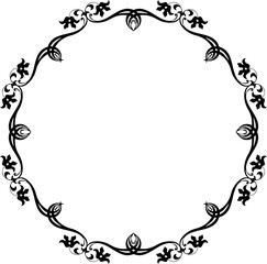 Vintage Ornamental Frame &ndash; Elegant Black Vector Border, PNG, 300 DPI