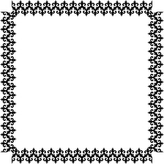 Vintage Ornamental Frame – Elegant Black Vector Border, PNG, 300 DPI