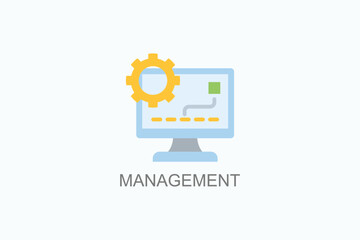Management Icon Or Logo Isolated Vector Illustration