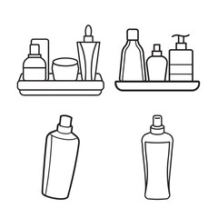 line art  Skin care product set .