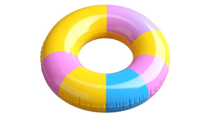Obraz premium 3d inflatable tube swiming plastic tubes flotable tubes swiming pool tubes summer beach tubes isolated on transparent background